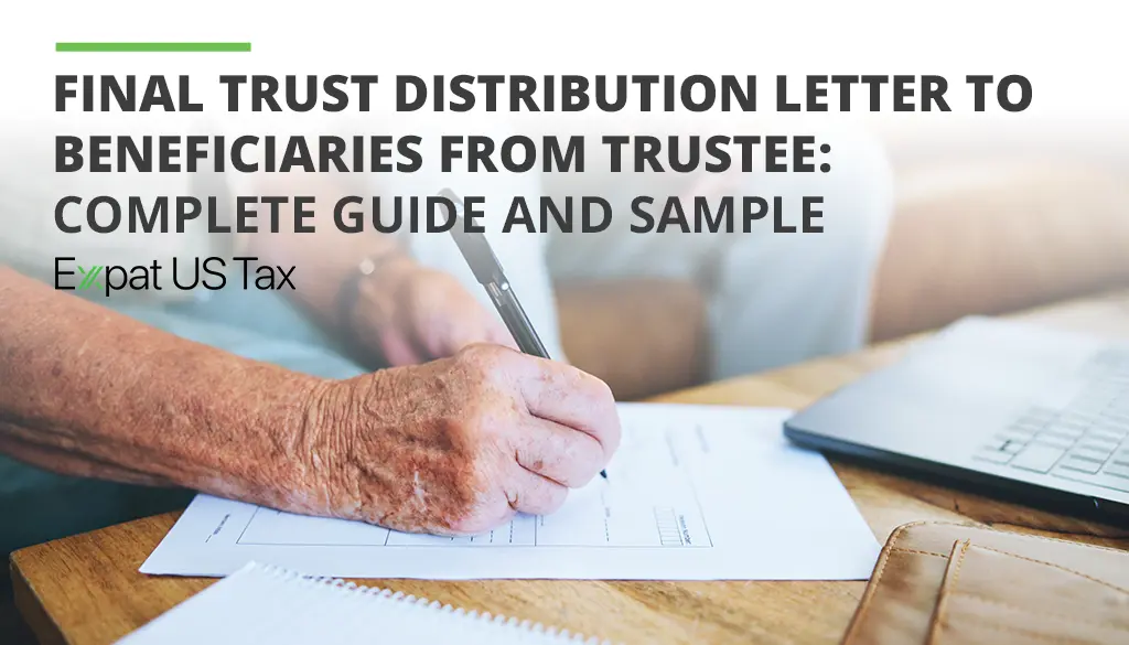 Final trust distribution letter to beneficiaries from trustee